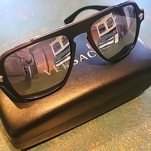 Versace men's mirrored sunglasses